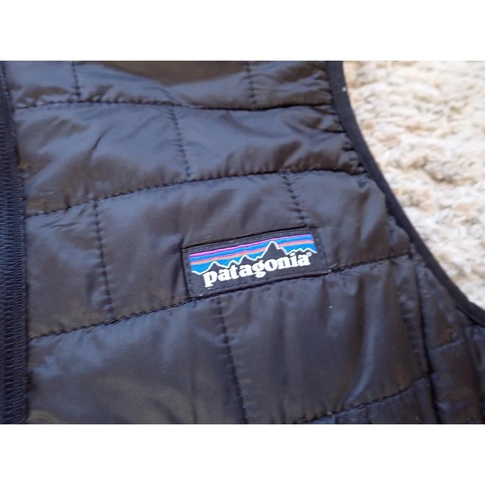 Patagonia Nano Puff Vest Womens Small Black Excellent Quilted Puffer Layering